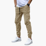 Relaxte Cargo Joggerhose - Für Herren mit Taschen & Stil – Beige