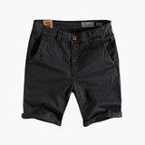 Herren Shorts aus leichter Sommerware mit Taschen und Knopfverschluss – Schwarz