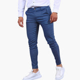 Herren Slim Fit Hose in Knöchellänge mit Taschen – Blau