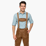 Helle Kniebund Lederhose für Herren - Oktoberfest 2025 – Braun