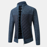 Uffe - strickjacke mit stehkragen – Blau