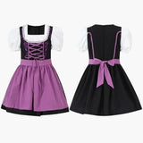 Besticktes Dirndl kleid für Mädchen - Oktoberfest 2025 – Lila