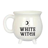 SpookySips – Halloween-Kessel-Keramikbecher – Weiß