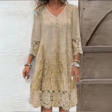 Ondessa – Elegantes Spitzen Kleid – Khaki