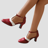 NATASHA | Orthopädische Vintage-Heels mit Stil – Rot