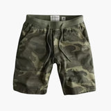 Herren Sommer-Cargoshorts mit Camouflage und Seitentaschen – Militärgrün