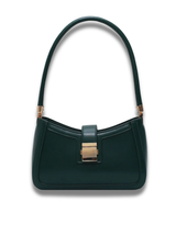 Damen Schultertasche Schwarz – Elegant & mit Reißverschluss – Grün