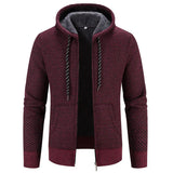 Alarik - Strickjacke für Männer – Weinrot