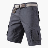 Herren Cargo Shorts mit Reißverschluss und vielen Taschen – Grau