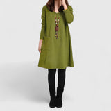 SOPHIA | Kleid mit Taschen – Grün