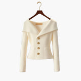 Kenny – Gerippter Knopf-Cardigan – Weiß