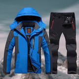 Herren Set | Zweiteilige Jacke Hose geschlossene Form Details – Blau