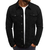 Trendige Herren Jeansjacke – Schwarz