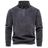 ROMAN - Warmer Herren Langarm-Pullover – Dunkelgrau