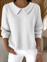 Frieda | Klassischer Pullover – Weiß