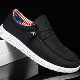 Stilvolle Canvas-Loafer für Herren - Milan – Schwarz
