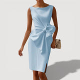 Kenya™ – Geformte Midi-kleid – Blau