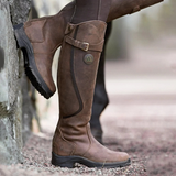 Damen Winter Stiefel | Kniehoch Reitstil mit Schnalle – Braun