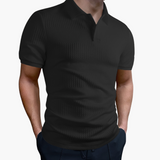 Klassisches Polo - Herren Kurzarmshirt für den Alltag – Schwarz
