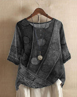 Vintage Boho Top - Leicht und Schick – Grau