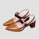 Nia | Orthopädische Komfort-Sandalen mit Blockabsatz – Braun