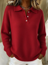 Tyra™ – Bequemes Stretch-Poloshirt für Damen – Rot