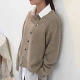Martha - Kuschelige Kaschmir-Strickjacke – Braun