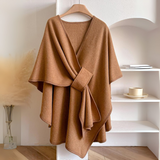 Teysia - drapierter Schal mit Soft-Touch-Finish – Karamell Macchiato