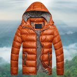 Puffer-winterjacke für herren – jens – Braun-orange