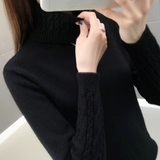 Althea – Rollkragenpullover aus Wolle – Schwarz