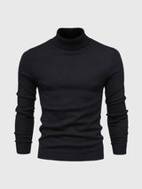 Rollkragen Pullover Herren Baumwolle | Elegant & Bequem – Schwarz