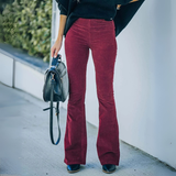 Damen Schlaghose | High Waist Weites Bein – Rot