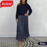 Sophie | Elegantes Faltenkleid – ✨Blau