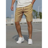 Sommerliche Herren Shorts mit hoher Taille und Atmungsaktivität – Khaki