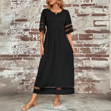 Nadia - Kleid mit Bauchbedeckung – Schwarz (Fast ausverkauft)