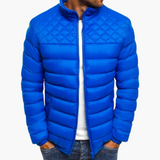 Elegante Steppjacke - Herren Winterjacke mit Reißverschluss – Königsblau