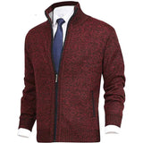 Jan – wunderschöner strickpullover mit hohem kragen – Rot