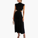 Marlene | Schickes Faltenkleid – Schwarz