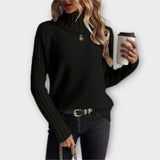 Lorena | Eleganter Rollkragenpullover – Schwarz