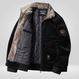 Herren Winterjacke | Kragenbetonte Ausführung mit markanter Form – Schwarz