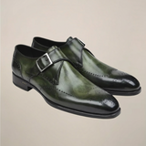 Theodore | Einzelschnalle Mönchsgurt Schnallenschuhe – Grün