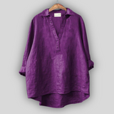 Anna - Linen Blouse – Lila