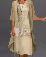 Loren - Elegantes Damenkleid Im Zweiteiler – Gelb