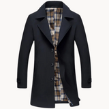 Nomad - strapazierfähiger winddichter herren-trenchcoat mit design – Schwarz