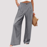 Helen - Lässige Hose mit weitem Bein für Damen – Grau