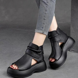 Federica – Orthopädische Ledersandalen Mit Unübertroffenem Komfort Und Elegantem Design – Schwarz