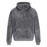 Plüsch – warmer, flauschiger kapuzenpullover – Grau