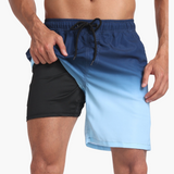 Schnelltrocknende Shorts - Herren Stretch-Shorts mit Innenslip – Blau