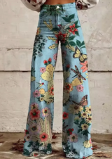 Anzhela - Weite Hose mit buntem Druck – Multicolor 3
