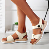 Dominika - Stilvolle flache Orthopädie-Sandalen – Beige